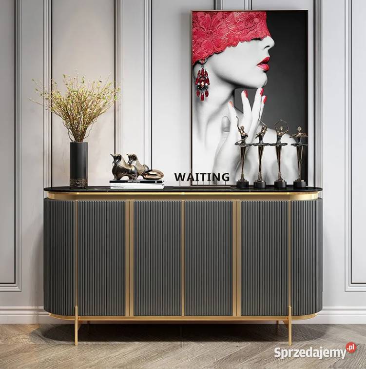 Komoda złota grafitowa Omega Glamour Premium Golkowice