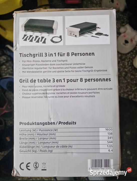 Grill elektryczny 3w1 na 8 osob Rybnik