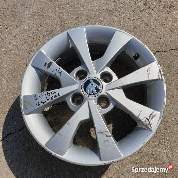 SKODA CITIGO FELGA ALUFELGA 14 1ST601025 EF Łochowice