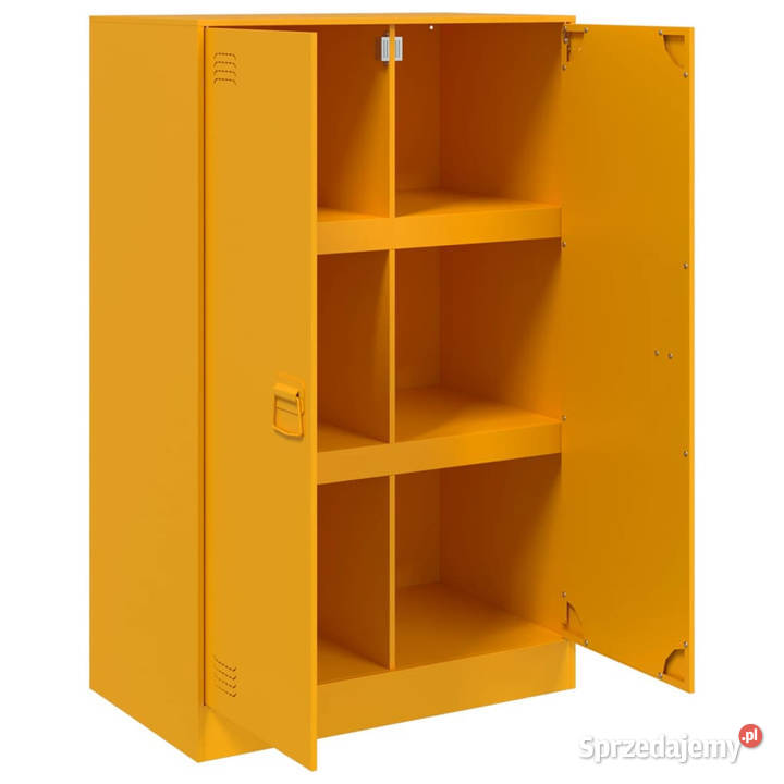Szafka boczna musztardowa 67x39x107 stal mazowieckie