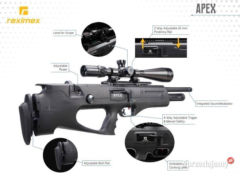 WIATRÓWKA PCP REXIMEX Apex PCP kal 45 55 mm Ruda Śląska
