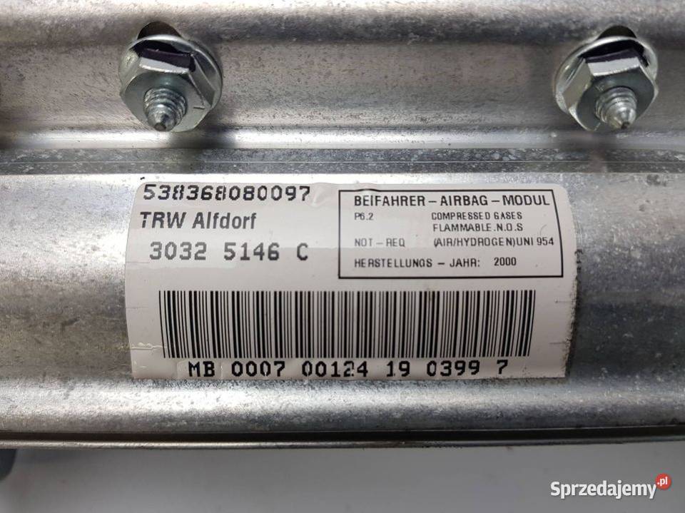 PODUSZKA AIRBAG A2158600905 CL 500 osobowe kujawsko-pomorskie Lipno