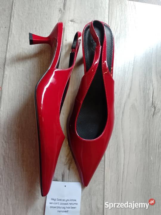 40 ASOS Design Czerwone czółenka z odkrytą piętą Damskie sprzedam