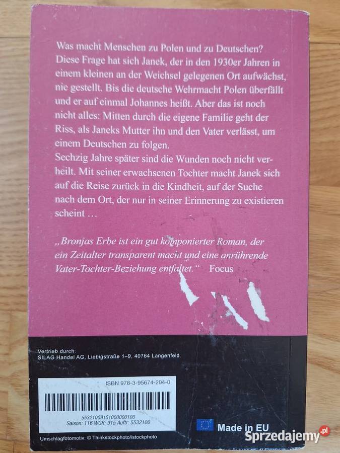 Bronjas Erbe Beate Rygiert Roman język niemiecki Gdańsk
