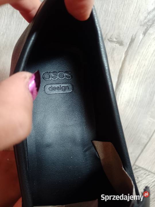 40 ASOS Design CZARNE mokasyny jesienne z czarny