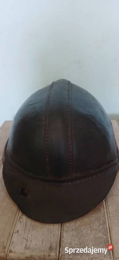 Staty skórzany kask górniczy Antykwariat Kraków