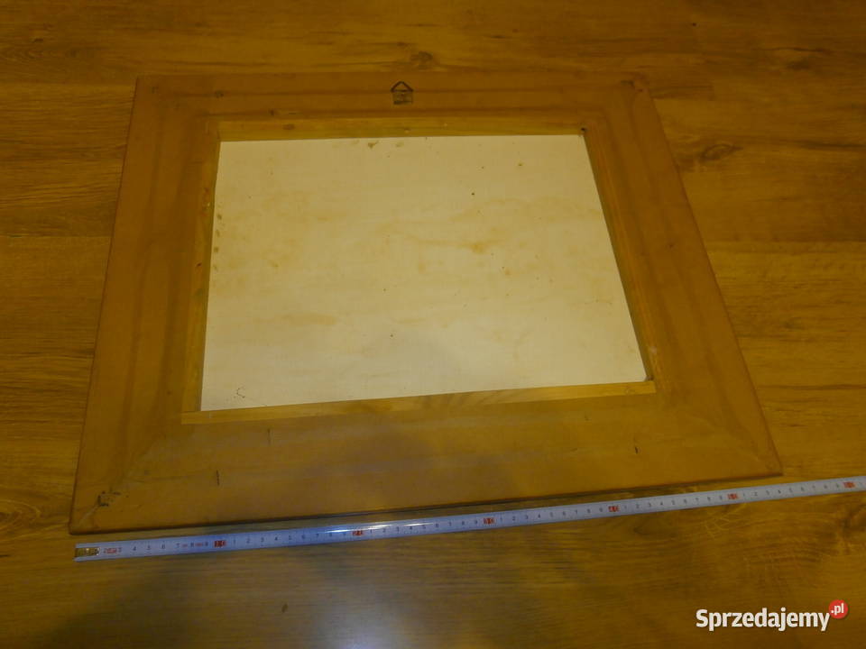 Stary obraz w ramie płótno Wioska rybacka Łódź