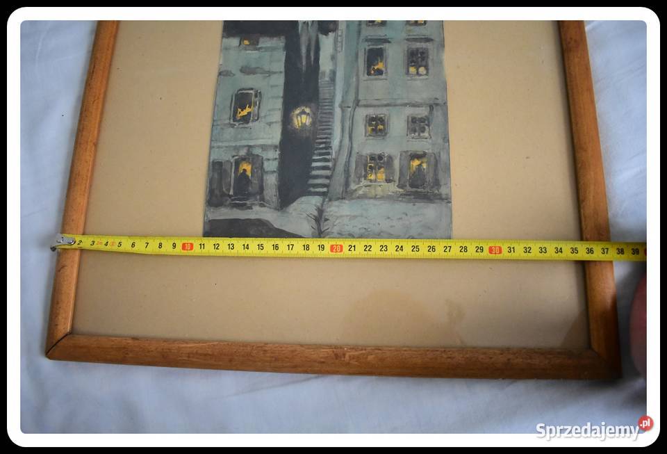 Zofia Stankiewicz obraz Kamienne schodki w ramie Antyki Płock sprzedam