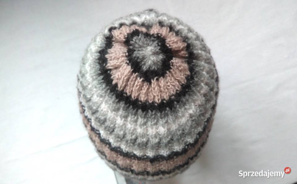 Czapka damska Paski r SM przejściowa Handmade Dla kobiet Białystok