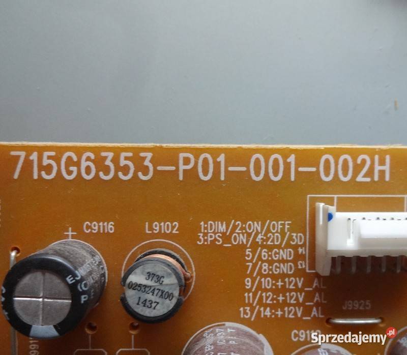 Zasilacz 715G6353P01001002H PHILIPS 40PFH4309 Szczecin sprzedam