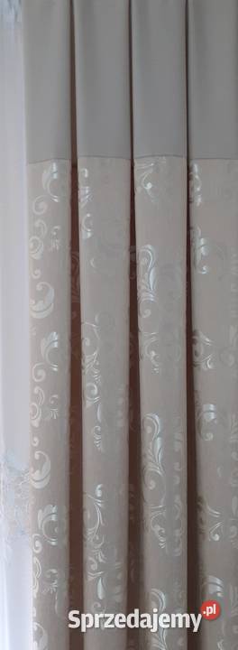 Zasłony jasny beż mazowieckie sprzedam