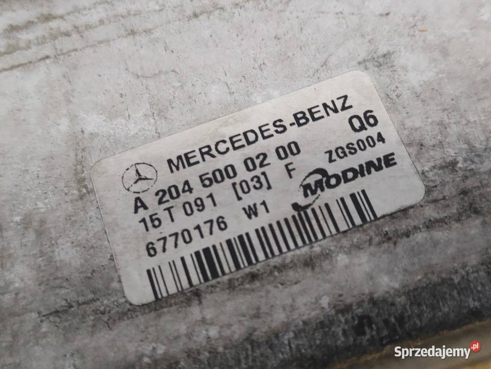 Chłodnica Powietrza Intercooler Mercedes W212 E osobowe wielkopolskie Pleszew