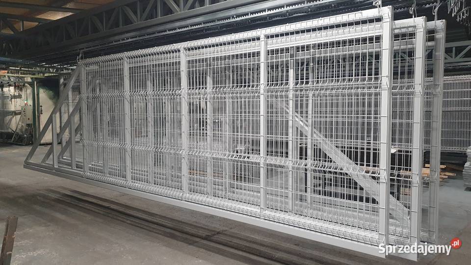 Brama przesuwna wypełniona panelem 3D antracyt przesuwna Wołomin