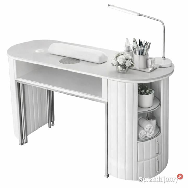 Biurko kosmetyczne z otworem na pochłaniacz