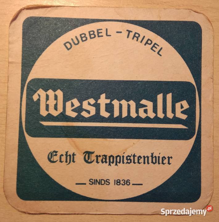 Podkładka podstawka pod piwo Westmalle Belgia Myszków