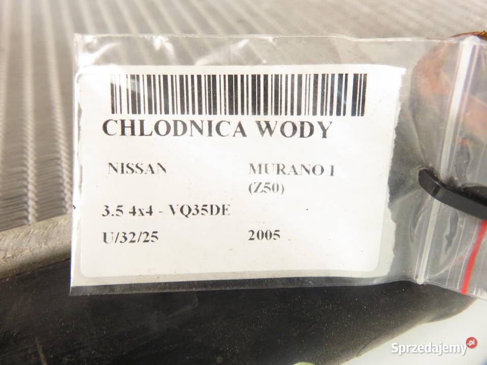 CHŁODNICA WODY NISSAN MURANO Z50 35 4x4 234 małopolskie