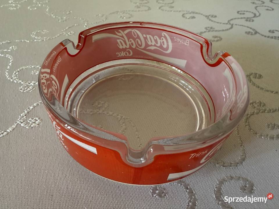Popielniczka CocaCola Coke Vintage Szklana Lata