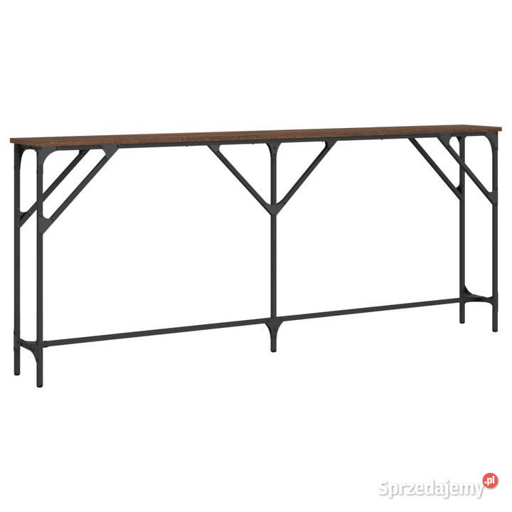 Stolik konsolowy brązowy dąb 180x23x75 WM837771