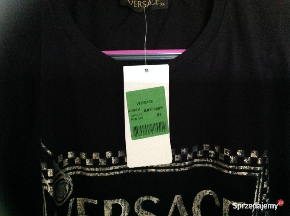 T Shirt Koszulka Czarna damska Versace L Nowa Sól