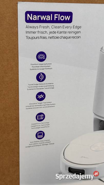 Robot sprzątający mopujący Nerwal Flow nowy Parzniew