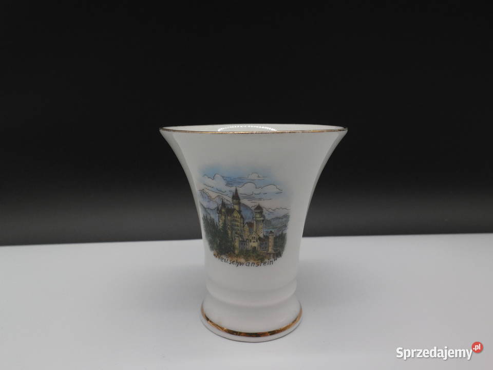 Porcelanowy Wazonik Pamiątkowy Zamek Raszków