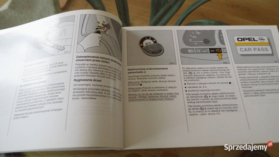 Opel Vectra Instrukcja obsługi Radzewice sprzedam