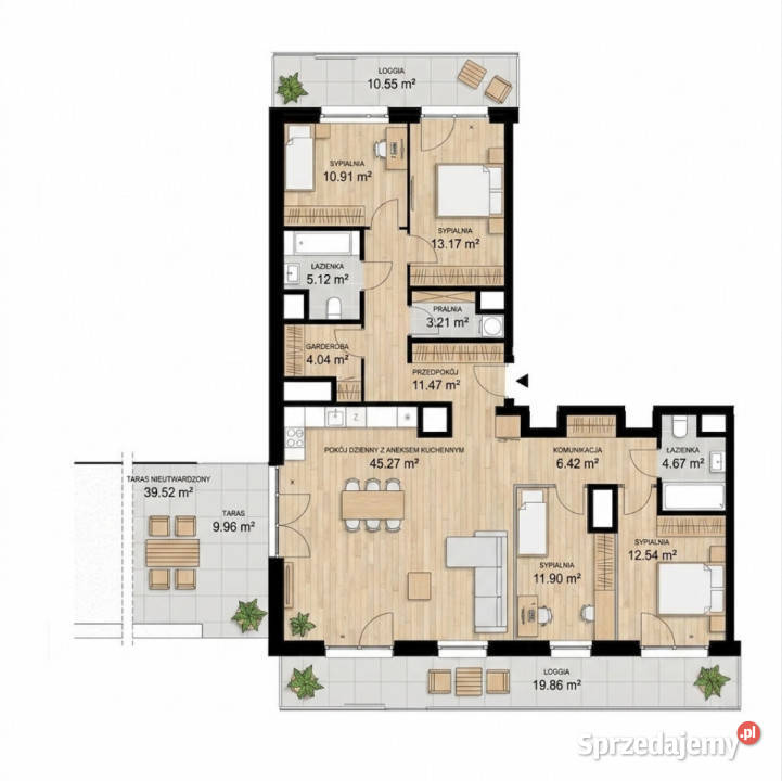 sprzedaży mieszkania 13289m2 5pokojowe Warszawa Liczba pokoi 5