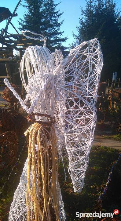Duży anioł z wikliny Łupowo sprzedam