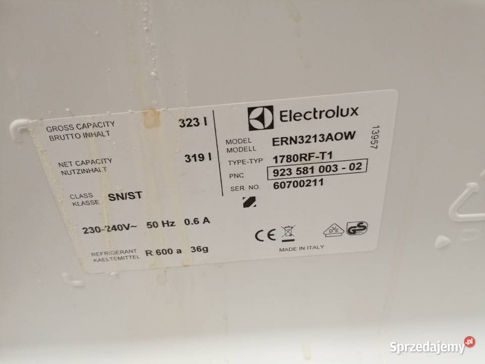 Lodówka ELECTROLUX ERN3213AOW 177 NoFrost Lodówki i zamrażarki mazowieckie Pruszków