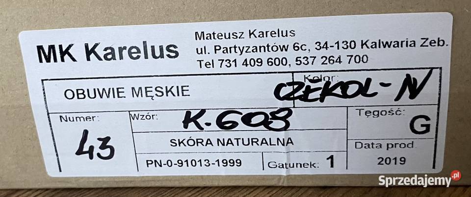 Buty Kowbojki model K608 Skóra naturalna POLSKI Białystok