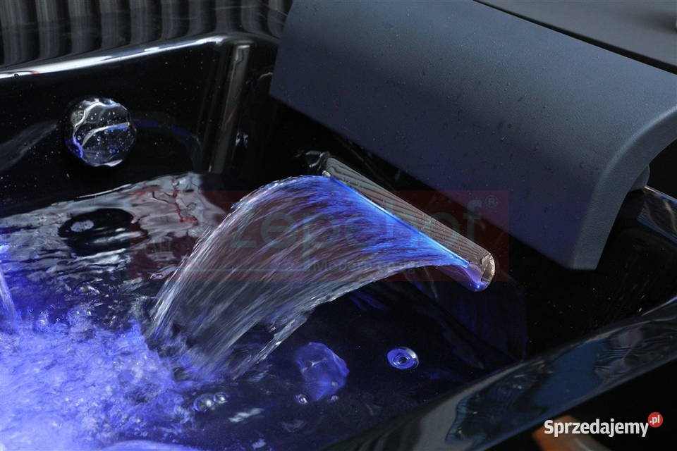 Czarna wanna z hydromasażem EBX185 prostokątna Wanny Grabówka
