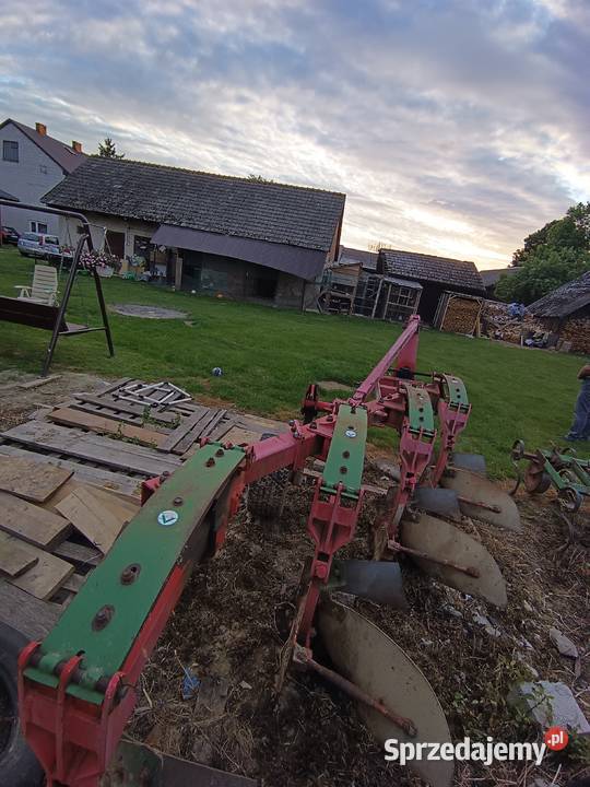 Pług unia tur 4 skiby resor Kverneland mazowieckie