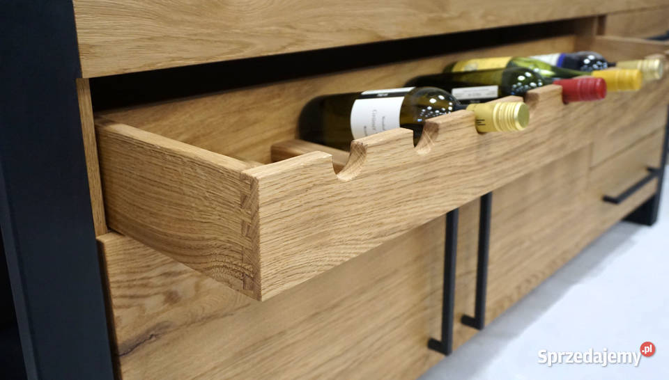 Komoda loftowa z szufladą na wino TAKO