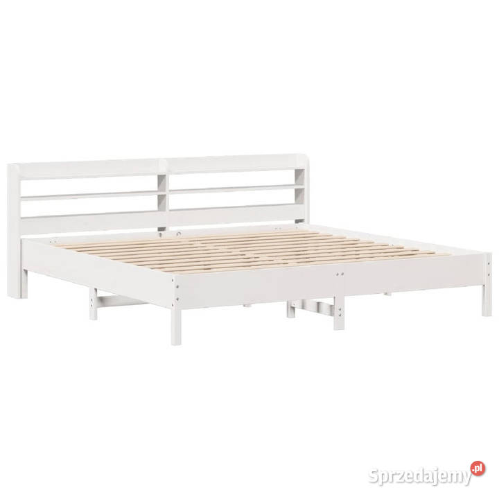 Łóżko bez materaca białe lite drewno sosnowe 82cm Warszawa
