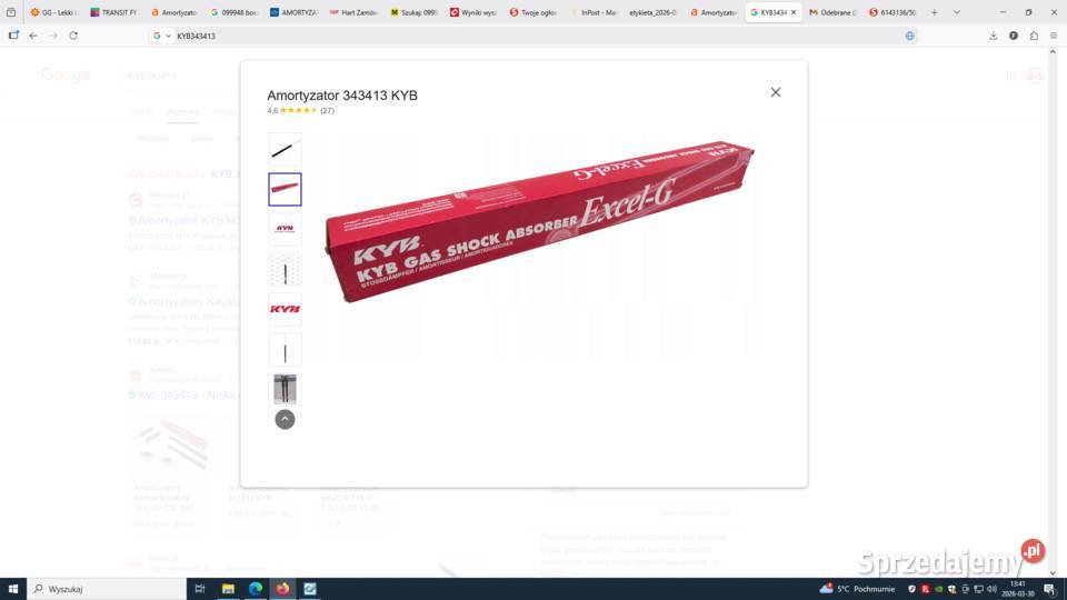KYB343413 Amortyzator tył FordVolvoMazda małopolskie Kraków