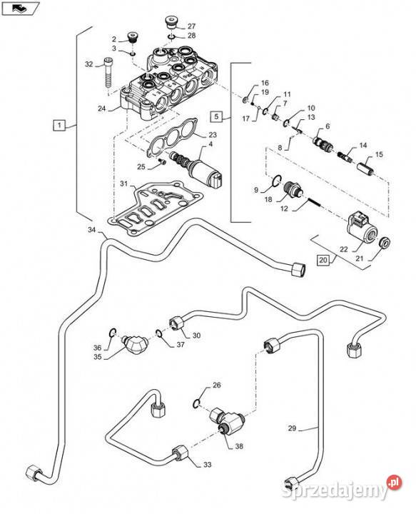 Holland T6090 Remanelectric actuator solenoid sprzedam