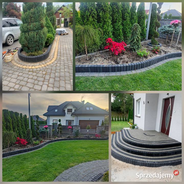 Kostka obrzeże palisady trapezowe betonowe Lipno