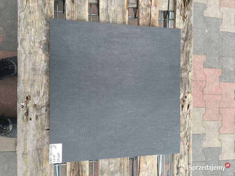 Gres płytka podłogowa antracytowy 595x595 made mazowieckie Reguły