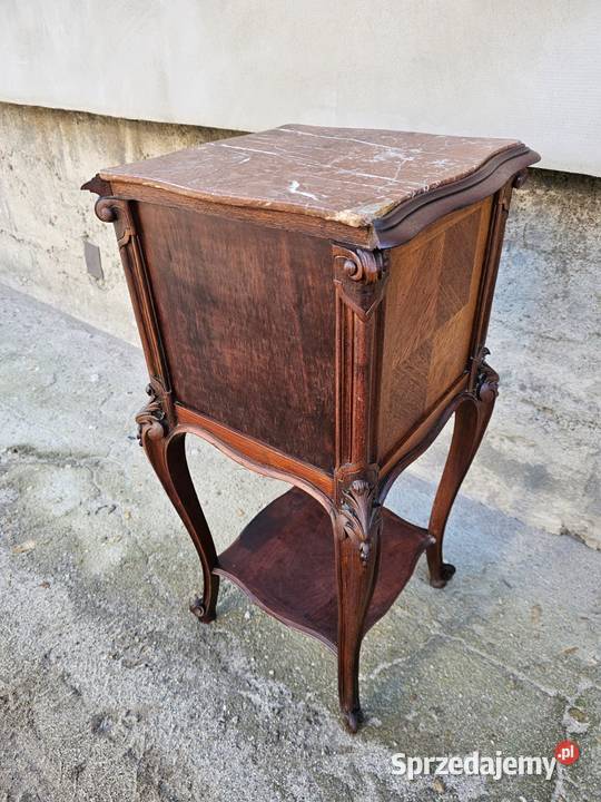 Francuski stolik nocny z marmurem nakastlik dolnośląskie Wałbrzych sprzedam