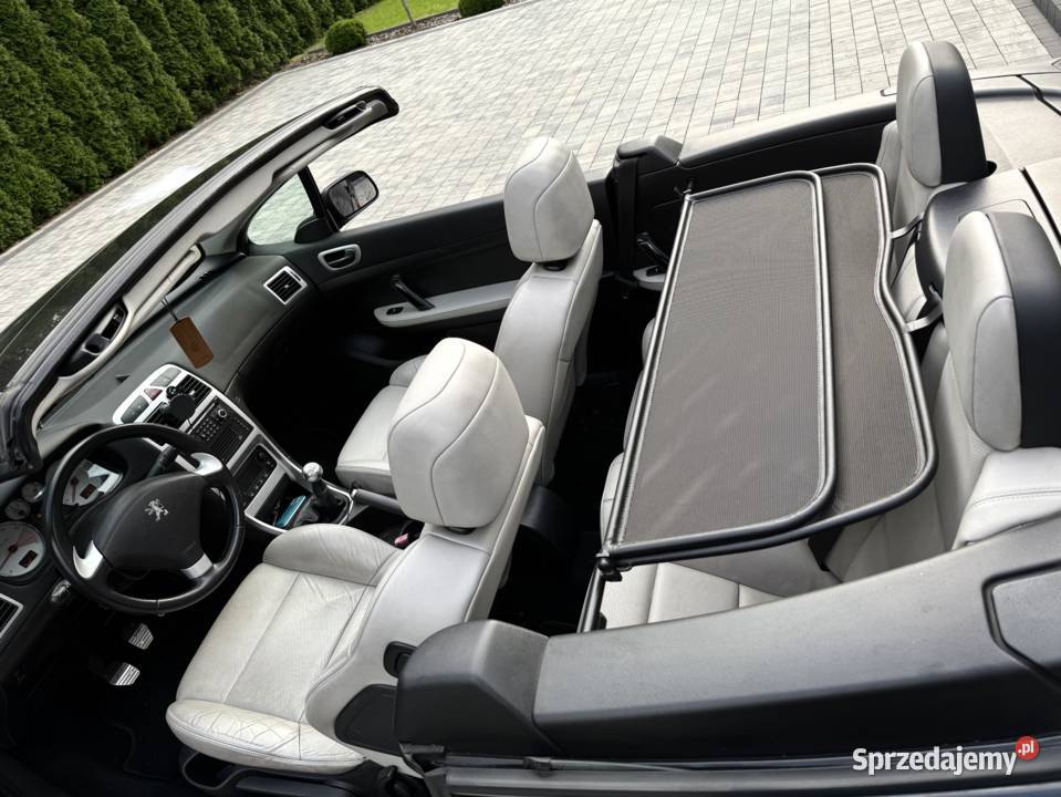 Peugeot 307 CC 20 140 2008 r 198 serwis czarny 307 CC Maków Mazowiecki