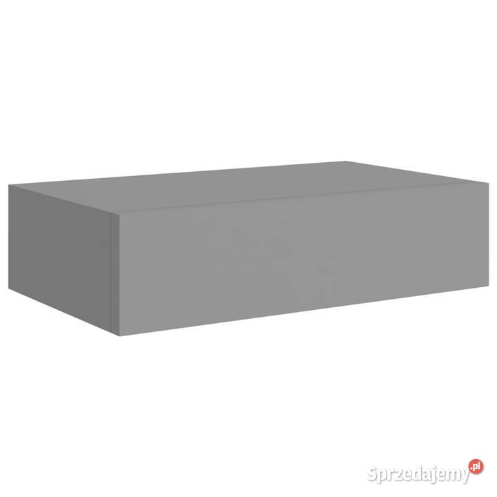 Półki ścienne z szufladą 2 szare 40 x 235 x 10 mazowieckie sprzedam