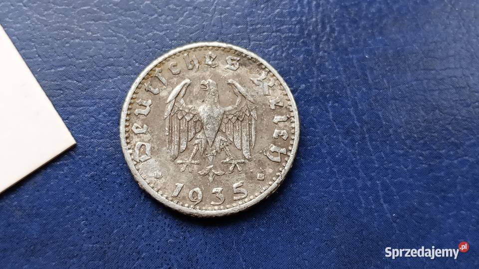 Stare monety 50 pfennig 1935 J Niemcy Lesko