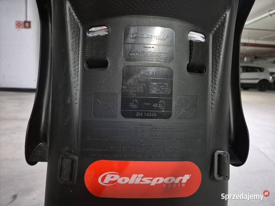 Fotelik rowerowy tylny Polisport BILBY czarny pomorskie Gdańsk