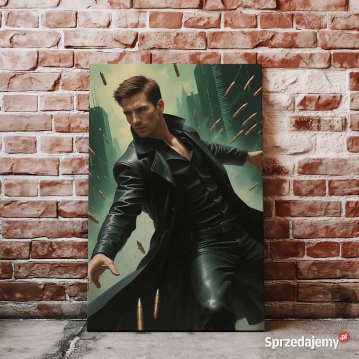 Obraz Portret na płótnie karykatura matrix neo Obrazki i obrazy Warszawa