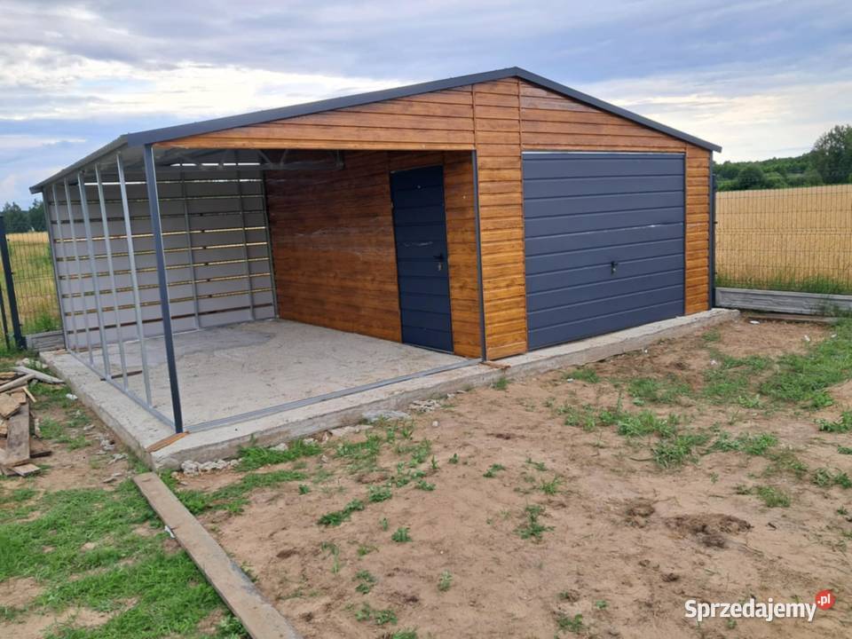 Garaż blaszany wiata Wzmocniony PROFILAMI
