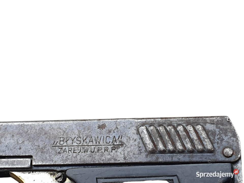 Stary pistolet hukowy MUBIS Błyskawica lata 2030 Cieszyn