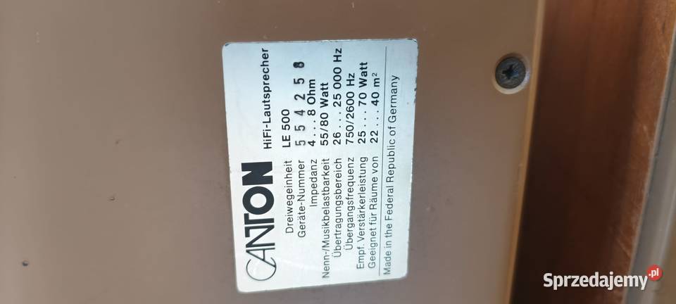 Kolumny Canton LE 500 Sochocin