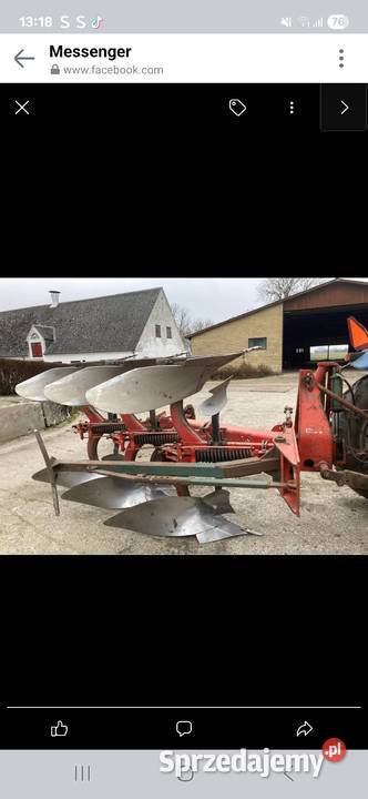 Pług kverneland 3skiby z wałem sprężyna resor Kverneland Pługi Maszyny rolnicze