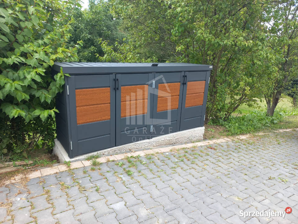 wiata śmietnikowa obudowa kubłów 235x65x110