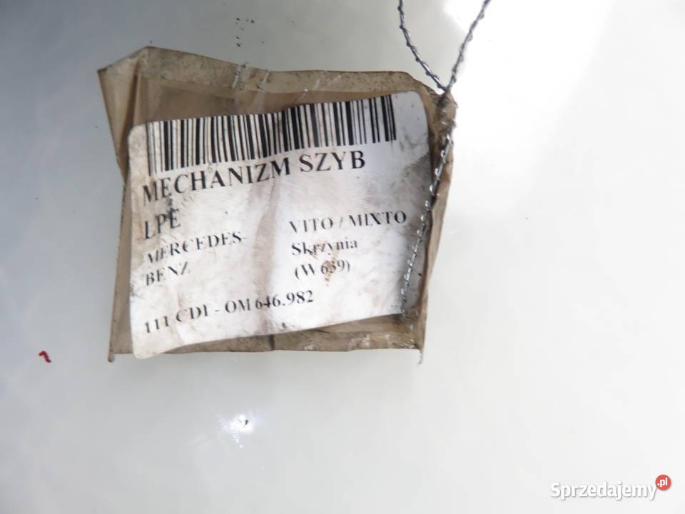 PODNOŚNIK SZYBY LEWY PRZEDNI MERCEDES VITO 639 małopolskie